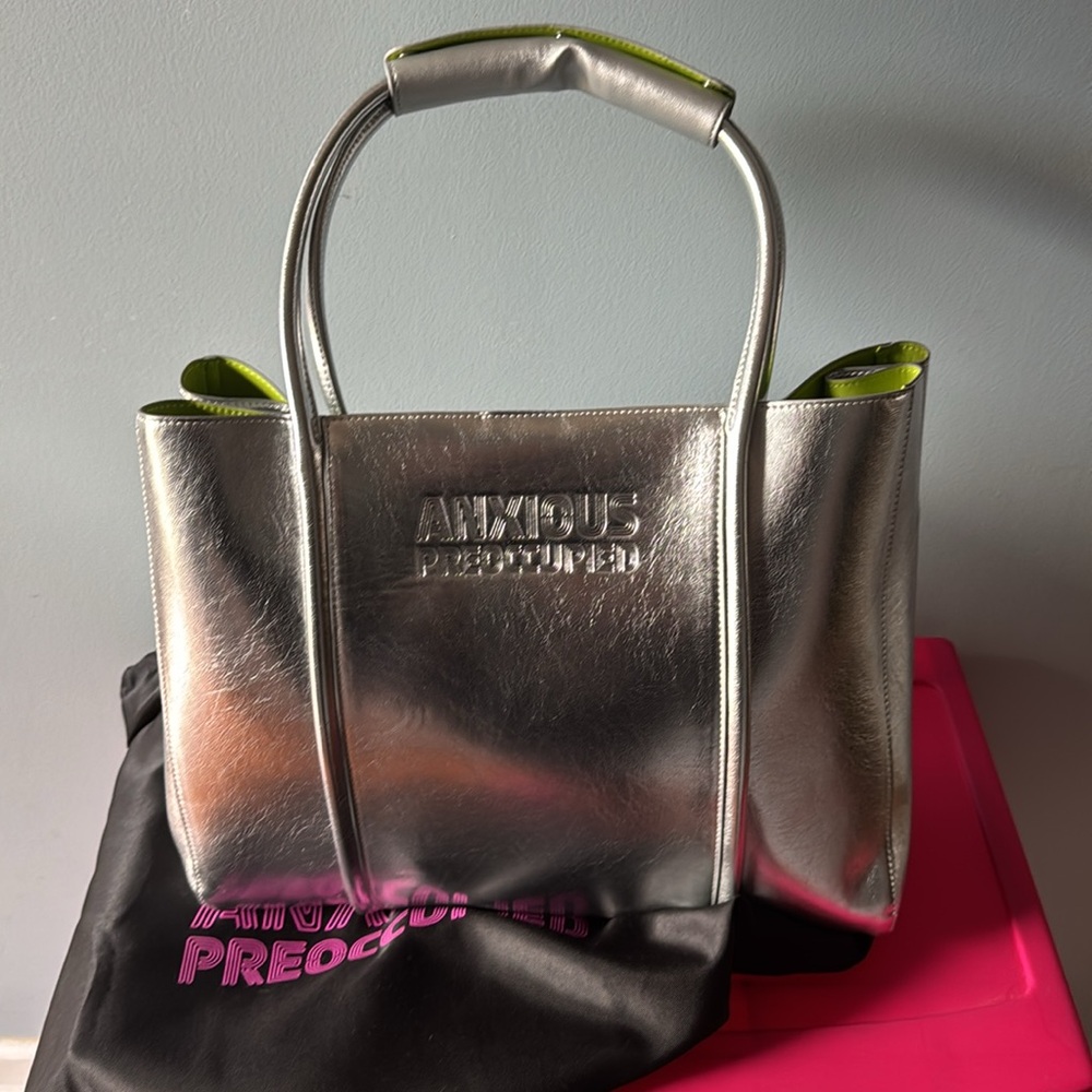 Silver Anxious Preoccupied tote